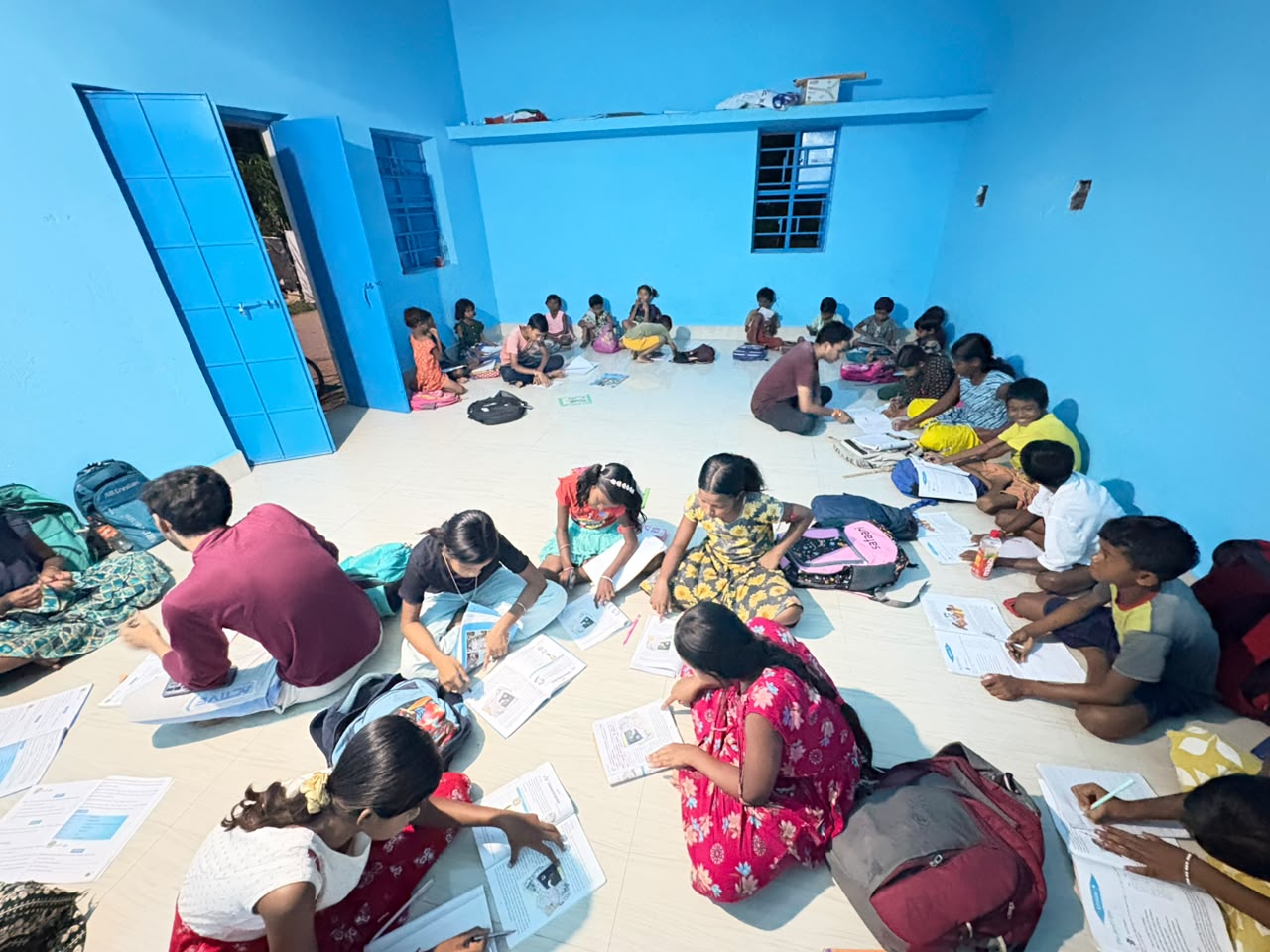 Students of Prerna Institute Engaged in Learning