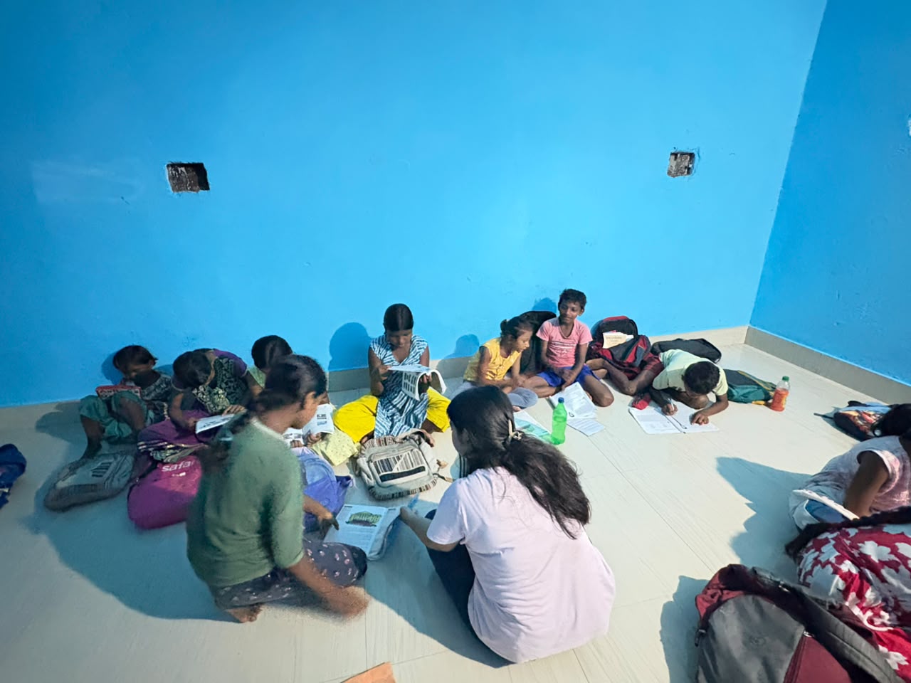 Students of Prerna Institute Engaged in Learning